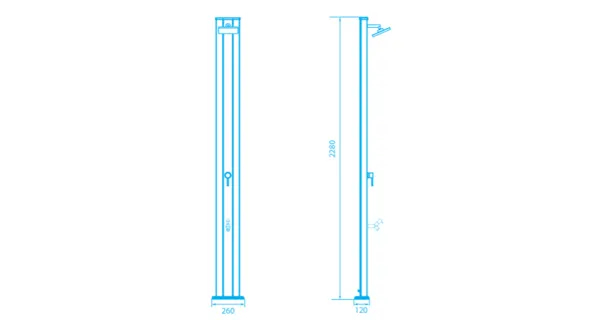Solární sprcha UNO 25 l ALU