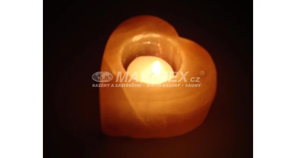 Solný svícen 0,7-0,8 kg - srdce