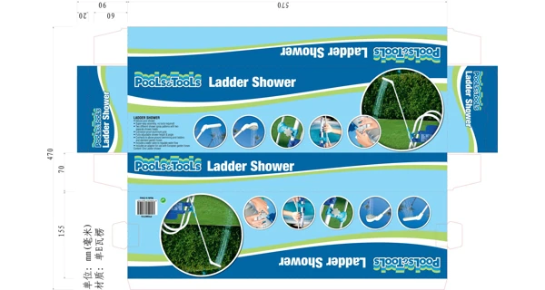 Sprcha k bazénovým schůdkům