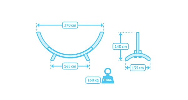 Stojan na houpací síť La Siesta Maera do 160 kg