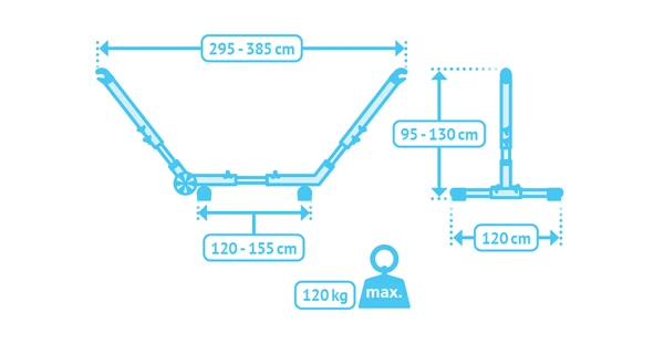 Stojan na houpací síť La Siesta Mediterráneo, creme