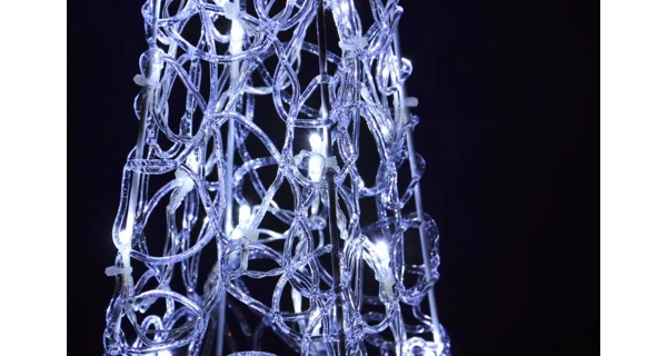 Stromek abstraktní 60 cm - akryl - studená bílá