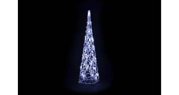 Stromek abstraktní 60 cm - akryl - studená bílá