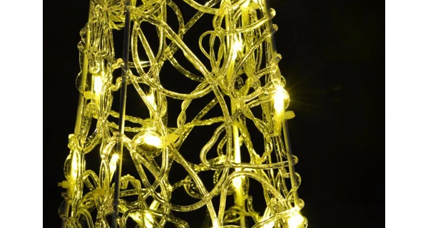 Stromek abstraktní - 60 cm - akryl - teplá bílá