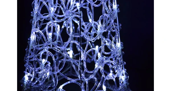 Stromek abstraktní 90 cm - akryl - studená bílá