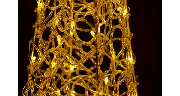 Stromek abstraktní - 90 cm - akryl - teplá bílá