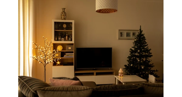 Stromek s květy 200 LED - teplá bílá