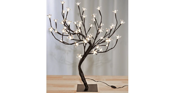 Stromek s květy 48 LED - teplá bílá