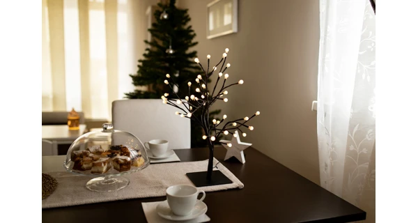 Stromek s žárovkami 48 LED - teplá bílá