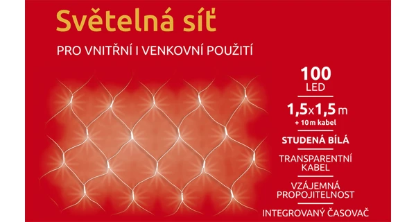 Světelná síť 100 LED