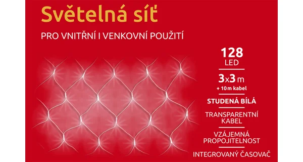 Světelná síť 128 LED