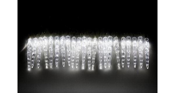 Světelné mini rampouchy 40 LED - studená bílá