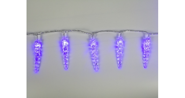 Světelné mini rampouchy 60 LED - modré