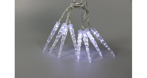 Světelné mini rampouchy 8 LED - studená bílá