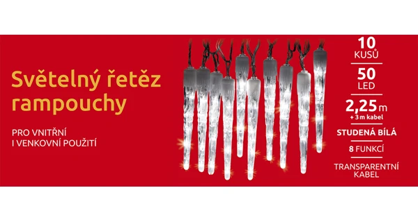 Světelné rampouchy 50 LED