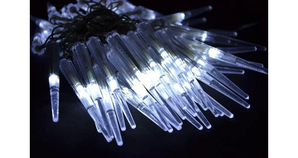 Světelné rampouchy 60 LED - studená bílá