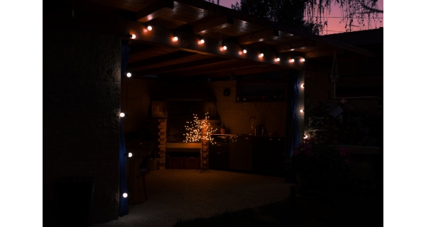 Světelný párty řetěz 50 LED - studená bílá