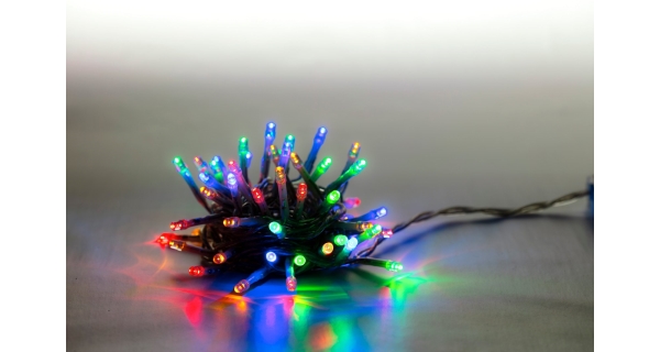 Světelný řetěz 100 LED - barevná - transparent - mód