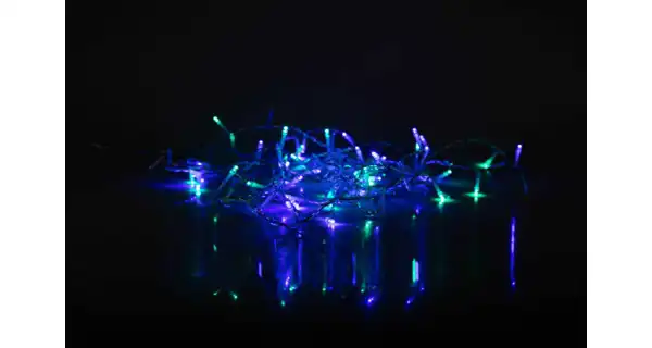 Světelný řetěz 100 LED - barevná - transparent - mód