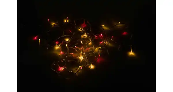 Světelný řetěz 100 LED - barevná - transparent - mód