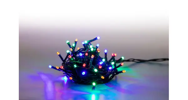 Světelný řetěz 100 LED - barevná - zelená - mód
