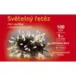 Světelný řetěz 100 LED - studená bílá - transparent - mód