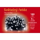 Světelný řetěz 100 LED - studená bílá - zelená - mód