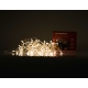 Světelný řetěz 100 LED - teplá bílá - transparent - mód