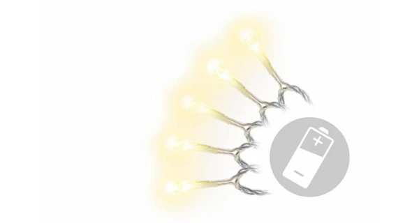 Světelný řetěz 20 LED - teplá bílá