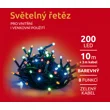Světelný řetěz 200 LED - barevná - mód