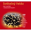 Světelný řetěz 200 LED dvojitý - teplá bílá