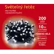 Světelný řetěz 200 LED - studená bílá - mód