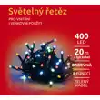 Světelný řetěz 400 LED - barevná - mód