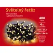 Světelný řetěz 400 LED dvojitý - teplá bílá