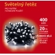 Světelný řetěz 400 LED - studená bílá