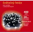 Světelný řetěz 400 LED - studená bílá