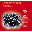 Světelný řetěz 400 LED - studená bílá - mód