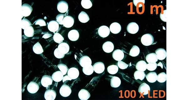 Světelný řetěz maxi 100 LED - studená bílá