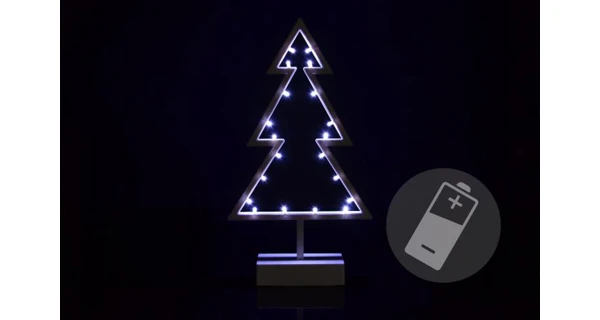 Světelný stromek 20 LED - studená bílá