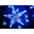 Světelný závěs - 100 LED - modré hvězdy