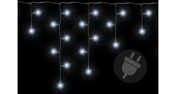 Světelný závěs - 144 LED - studená bílá