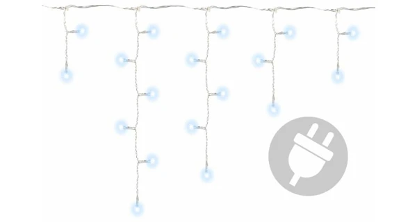 Světelný závěs - 144 LED - studená bílá