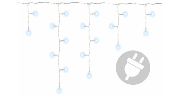 Světelný závěs - 600 LED - studená bílá