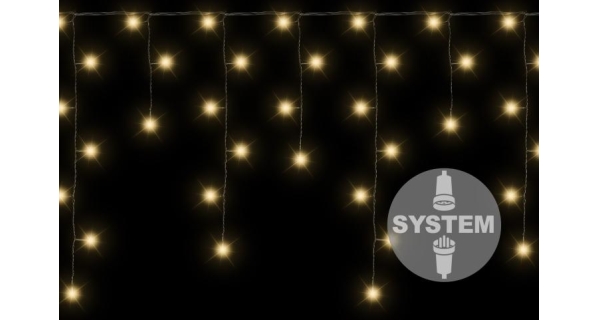 Světelný závěs dvojitý - 80 LED - teplá bílá