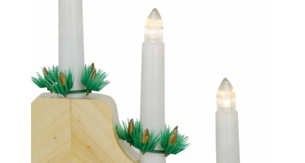 Svícen dřevěný 7 LED