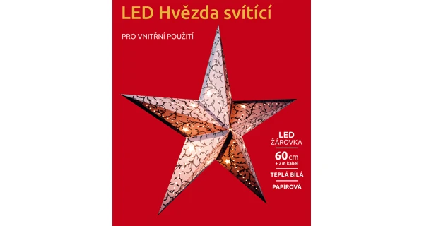 Svítící hvězda 1 LED