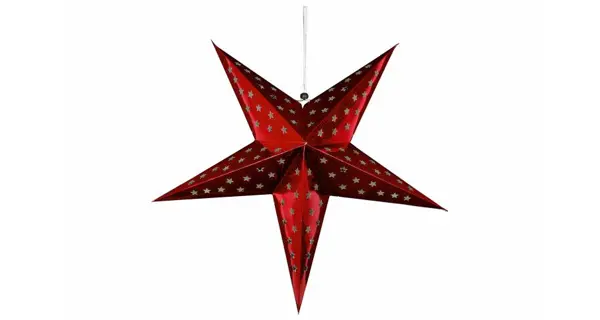 Svítící hvězda 10 LED - červená