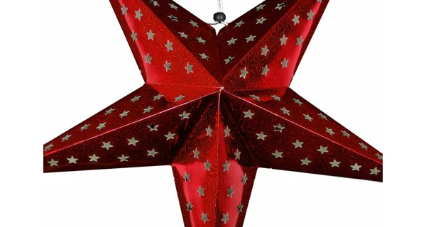 Svítící hvězda 10 LED - červená