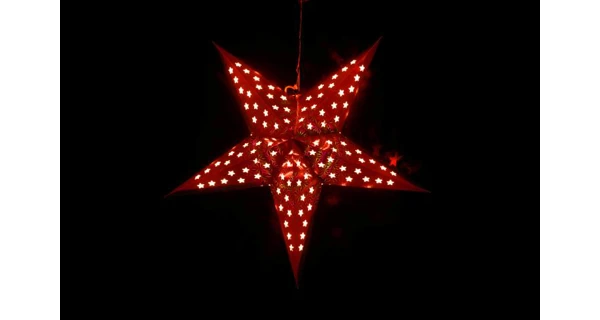 Svítící hvězda 10 LED - červená