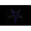 Svítící hvězda 10 LED - modrá